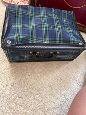 Tartan Travel Carry Bag – Blue Plaid